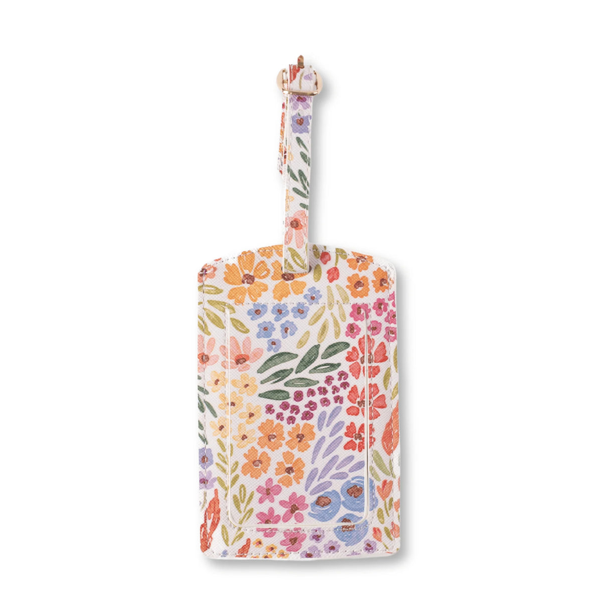 Floral Luggage Tag with Privacy Cover