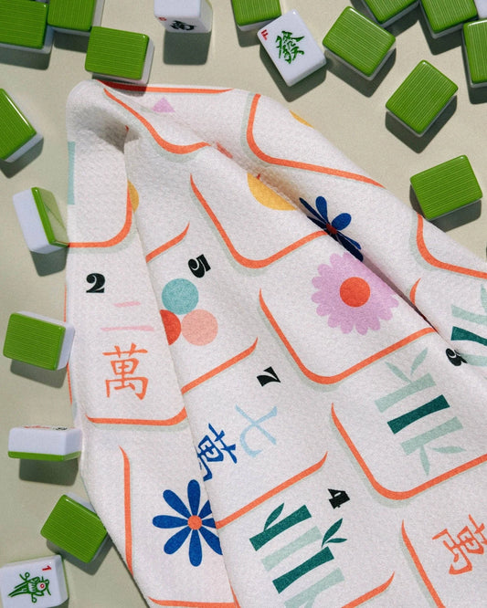 Geometric Tile Toss Kitchen Towel
